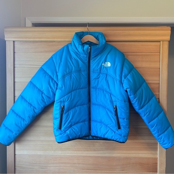 The North Face TNF 2000 Women’s Retro Cropped Blue Puffer Jacket Acoustic Blue - Picture 1 of 10